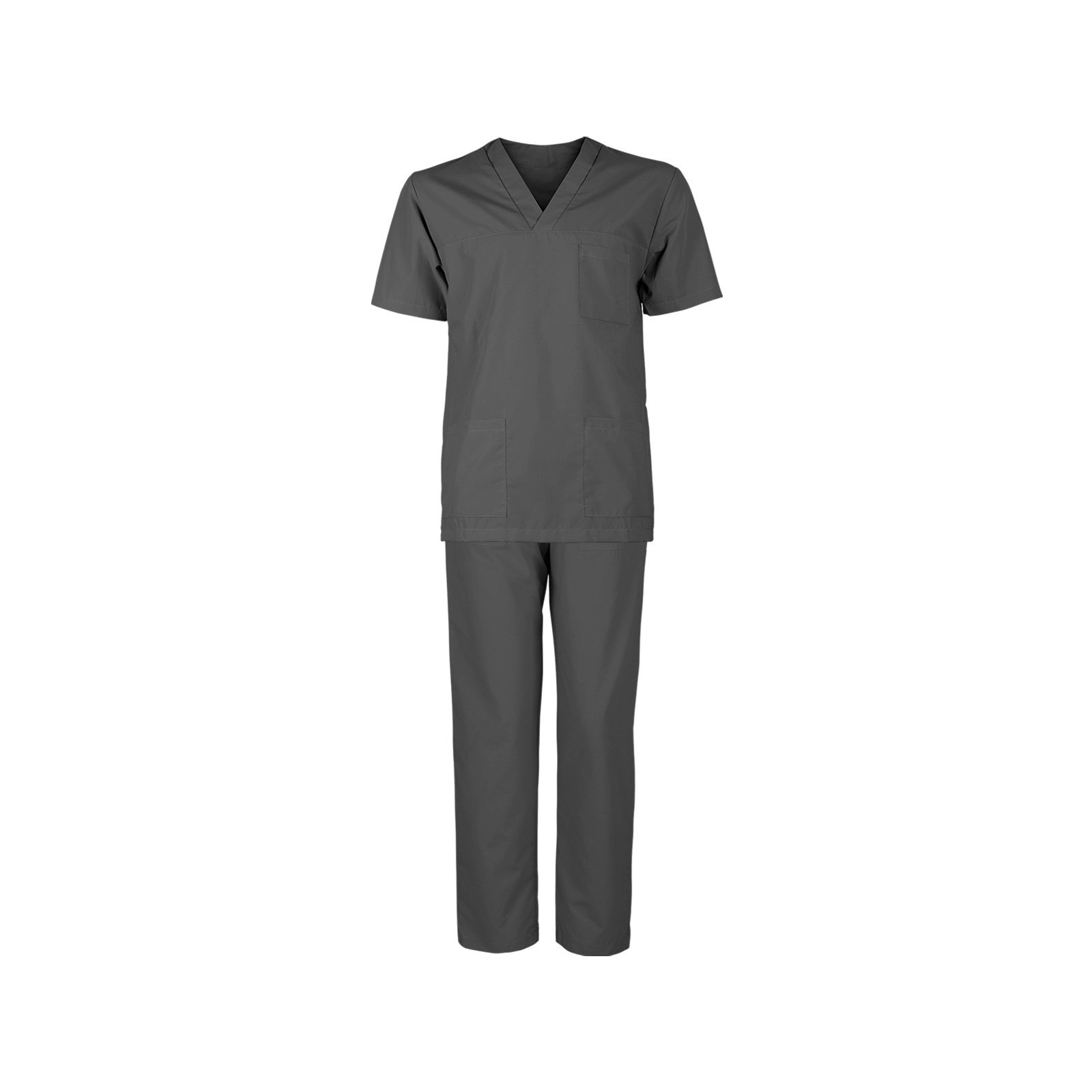 Costum medical unisex: tunică + pantaloni, bumbac & poliester, 120 g/mp, M3 Dark Grey