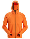 Hanorac cu glugă & fermoar, strat intermediar, Snickers Workwear, FlexiWork, 8405, Warm Orange