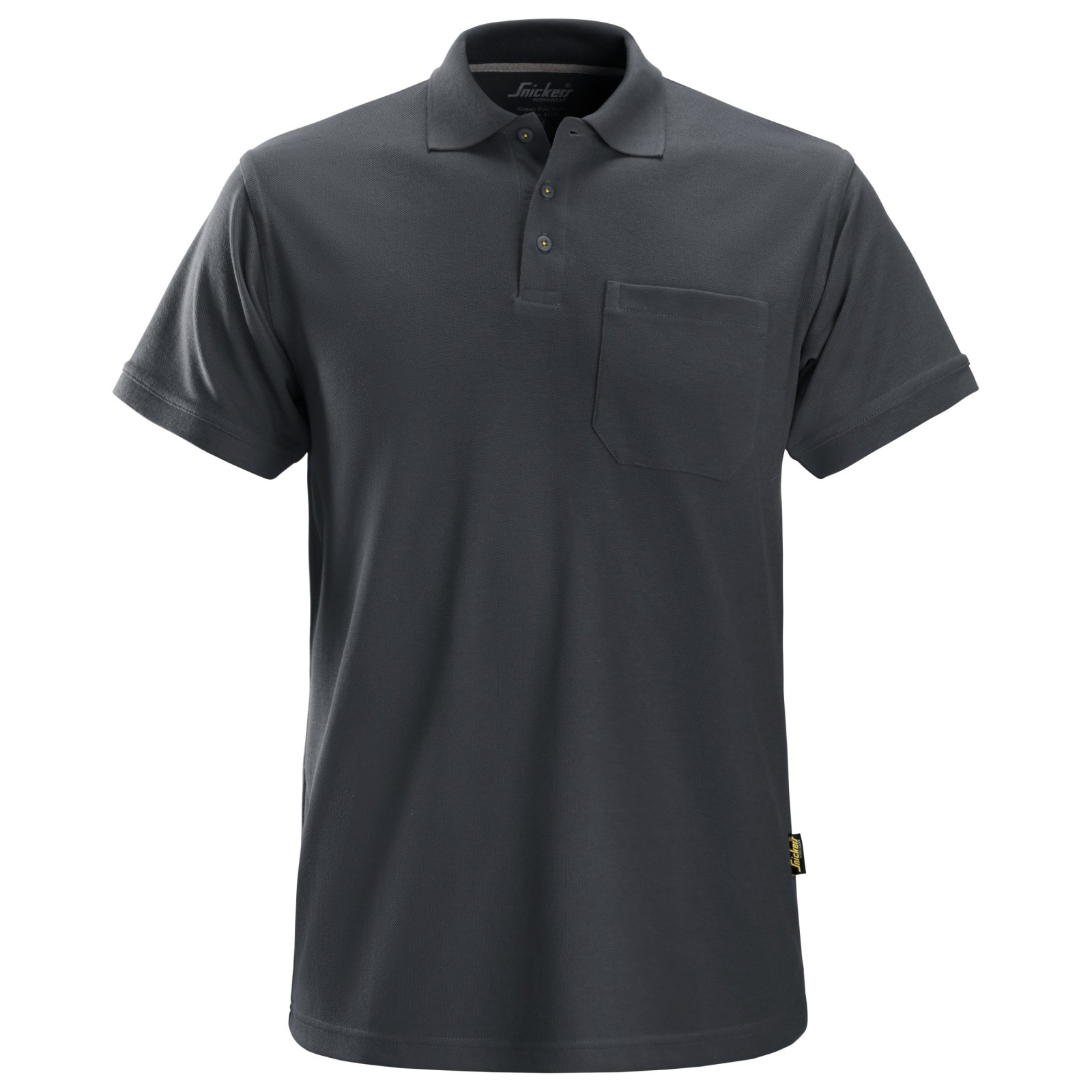 Tricou polo de bărbați, cu buzunar, bumbac+poliester, Snickers Workwear Classic, 2708, Steel Grey