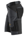 Pantaloni scurți de lucru, stretch, Snickers Workwear, AllroundWork, 6143, Steel Grey/Black