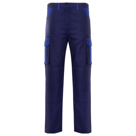 Pantaloni de lucru cu multiple buzunare, 100% bumbac, 240 g/mp, Asimo Blue