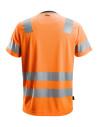 Tricou reflectorizant, CL 2, Snickers Workwear, AllroundWork, 2530, Orange