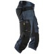 Pantaloni scurți de lucru, 3/4, stretch, cu buzunare holster, Snickers Workwear, AllroundWork, 6142, Navy/Black