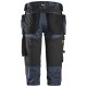 Pantaloni scurți de lucru, 3/4, stretch, cu buzunare holster, Snickers Workwear, AllroundWork, 6142, Navy/Black