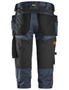 Pantaloni scurți de lucru, 3/4, stretch, cu buzunare holster, Snickers Workwear, AllroundWork, 6142, Navy/Black