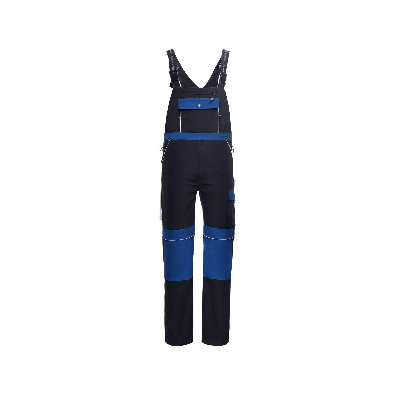 Pantaloni cu pieptar din bumbac 100%, cu întărituri în zona genunchilor, 275 g/mp, Stanmore