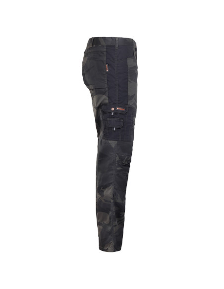 Pantaloni de lucru în stil camuflaj, din tercot, 190 g/mp, Kamo