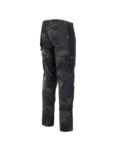 Pantaloni de lucru în stil camuflaj, din tercot, 190 g/mp, Kamo