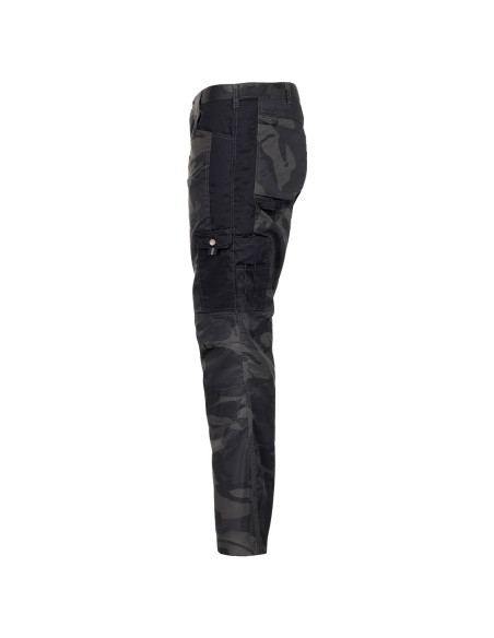 Pantaloni de lucru în stil camuflaj, din tercot, 190 g/mp, Kamo