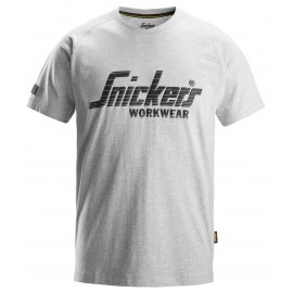 Tricou de bărbați, 95% bumbac + 5% vâscoză, 200 g/mp, Snickers Workwear Logo, 2590, Grey Melange