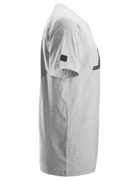Tricou de bărbați, 95% bumbac + 5% vâscoză, 200 g/mp, Snickers Workwear Logo, 2590, Grey Melange