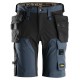 Pantaloni scurți de lucru, 4-way stretch, cu buzunare holster, Snickers Workwear, AllroundWork, 6175, Navy/Black