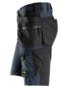Pantaloni scurți de lucru, 4-way stretch, cu buzunare holster, Snickers Workwear, AllroundWork, 6175, Navy/Black