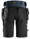 Pantaloni scurți de lucru, 4-way stretch, cu buzunare holster, Snickers Workwear, AllroundWork, 6175, Navy/Black