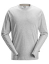 Tricou cu mânecă lungă pentru bărbați, 100% bumbac, Snickers Workwear, 2496, Grey Melange