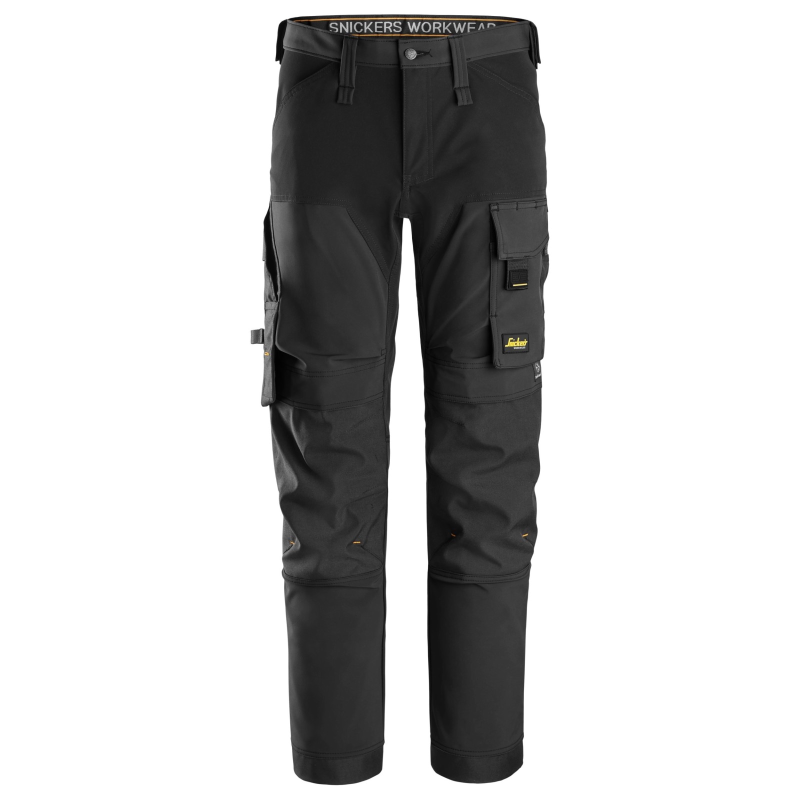 Pantaloni de lucru, 4-way stretch, anti-vânt, Snickers Workwear, AllroundWork, 6375, Black/Black