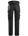 Pantaloni de lucru, 4-way stretch, anti-vânt, Snickers Workwear, AllroundWork, 6375, Black/Black