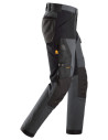Pantaloni de lucru, 4-way stretch, anti-vânt, Snickers Workwear, AllroundWork, 6375, Steel Grey/Black