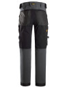 Pantaloni de lucru, 4-way stretch, anti-vânt, Snickers Workwear, AllroundWork, 6375, Steel Grey/Black