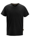 Tricou de bărbați, guler în V, bumbac 100%, 160 g/mp, Snickers Workwear, 2512, Black