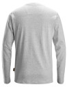 Tricou cu mânecă lungă pentru bărbați, 100% bumbac, Snickers Workwear, 2496, Grey Melange