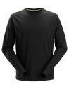 Tricou cu mânecă lungă pentru bărbați, 100% bumbac, Snickers Workwear, 2496, Black