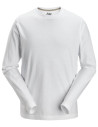 Tricou cu mânecă lungă pentru bărbați, 100% bumbac, Snickers Workwear, 2496, White
