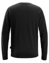 Tricou cu mânecă lungă pentru bărbați, 100% bumbac, Snickers Workwear, 2496, Black