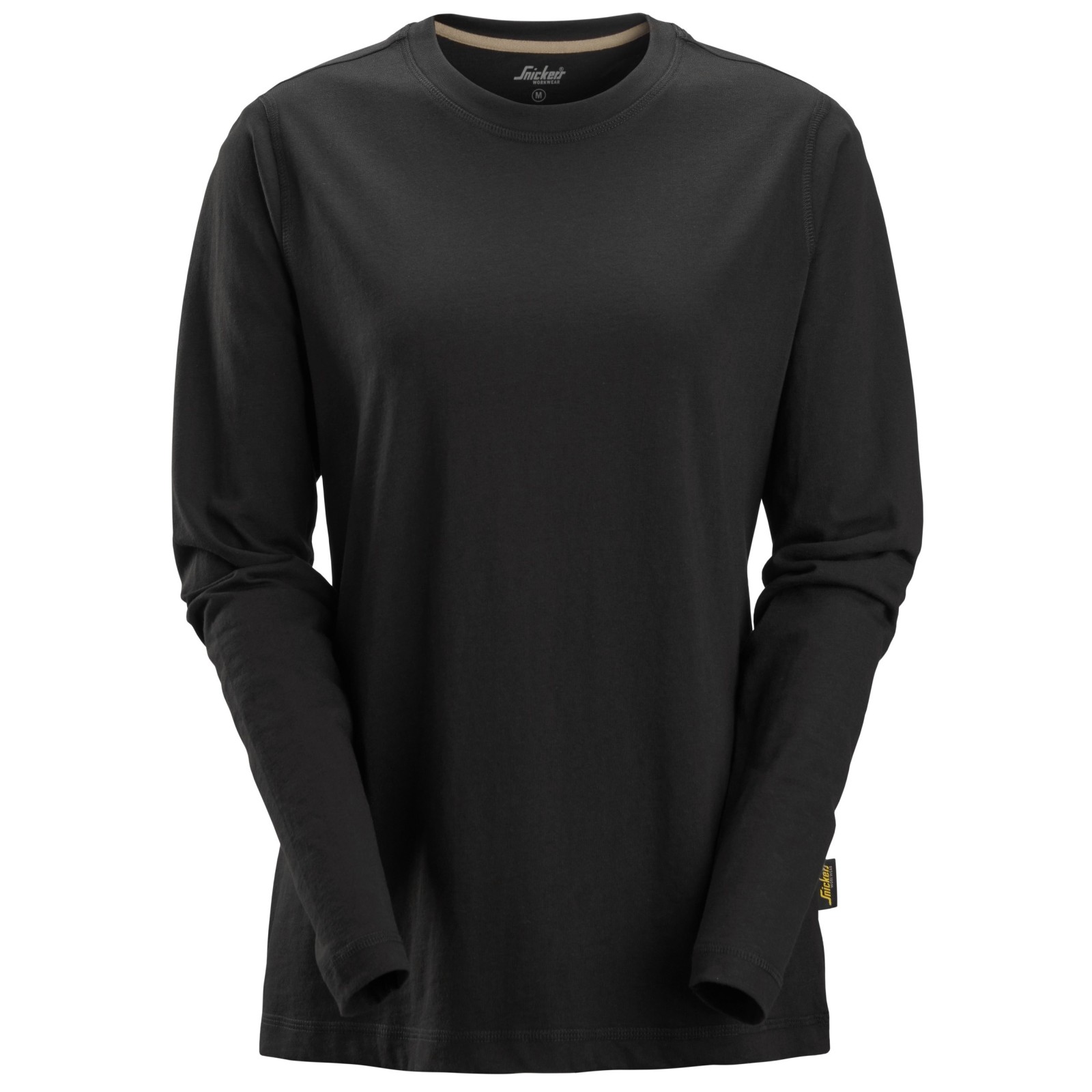 Tricou cu mânecă lungă de damă, 100% bumbac, Snickers Workwear, 2497, Black