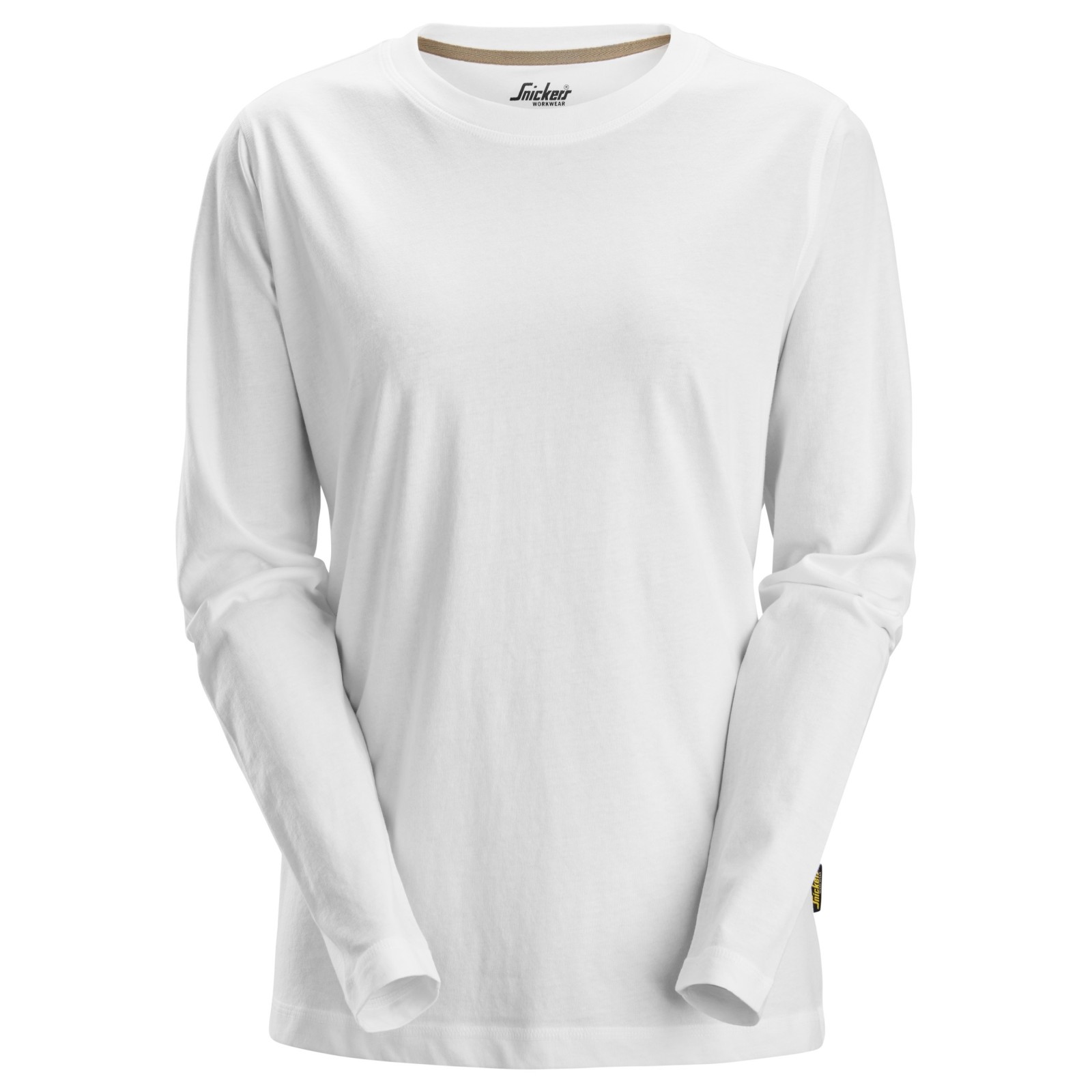 Tricou cu mânecă lungă de damă, 100% bumbac, Snickers Workwear, 2497, White