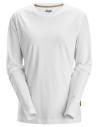 Tricou cu mânecă lungă de damă, 100% bumbac, Snickers Workwear, 2497, White