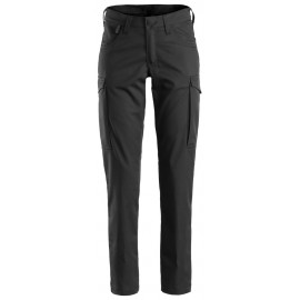 Pantaloni de lucru cargo dama, Snickers Workwear, FlexiWork Service, 6700, Black