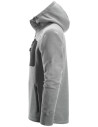 Hanorac cu glugă, din fleece, Snickers Workwear, FlexiWork, 8041, Grey/Black