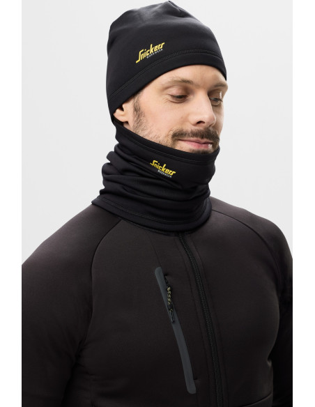 Căciulă din Polartec Power Stretch, cu logo, Snickers Workwear, 9048, Black
