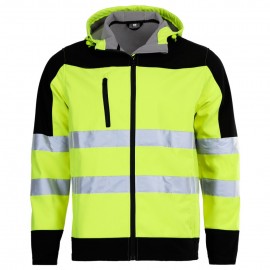 Set reflectorizant - jachetă softshell Nobel 2.0 + geacă de iarnă căptușită Cloton - galben neon