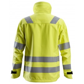 Jachetă softshell multi-normă, reflectorizantă, CL 3, Snickers Workwear, ProtecWork, 1260, Yellow/Navy