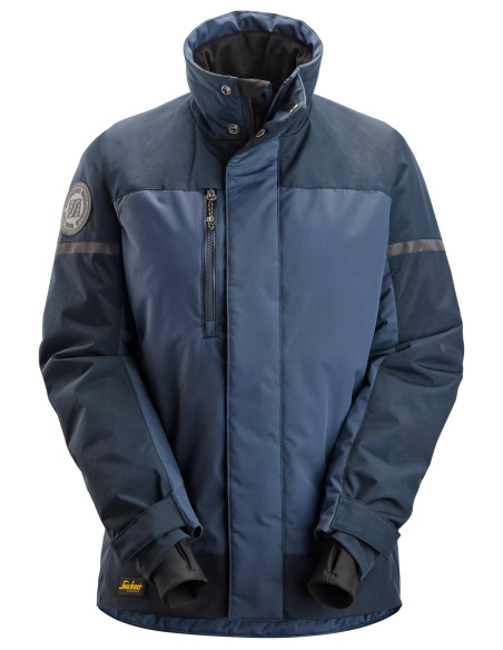Geacă impermeabilă de damă, termoizolantă, cu glugă, de iarnă, Snickers Workwear, AllroundWork, 1117, Navy/Dark Navy