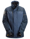 Geacă impermeabilă de damă, termoizolantă, cu glugă, de iarnă, Snickers Workwear, AllroundWork, 1117, Navy/Dark Navy