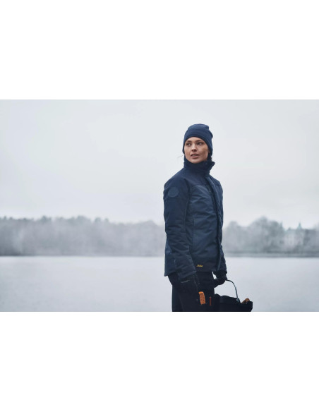 Geacă impermeabilă de damă, termoizolantă, cu glugă, de iarnă, Snickers Workwear, AllroundWork, 1117, Navy/Dark Navy