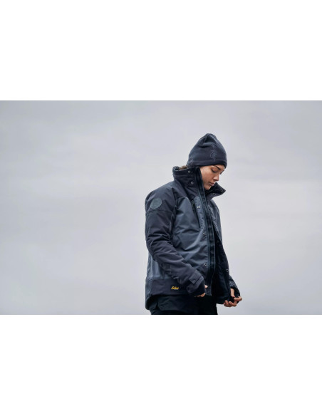 Geacă impermeabilă de damă, termoizolantă, cu glugă, de iarnă, Snickers Workwear, AllroundWork, 1117, Navy/Dark Navy