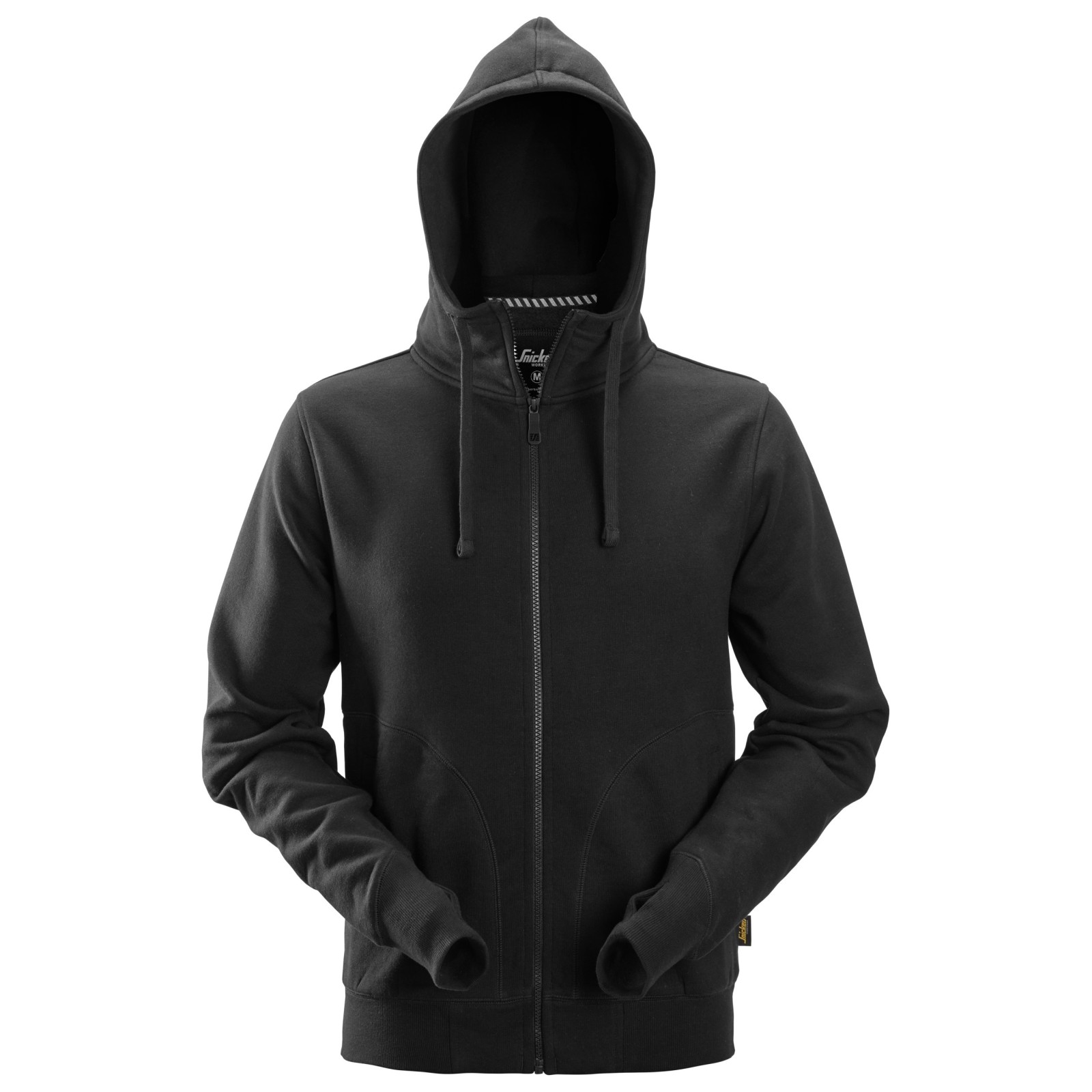 Hanorac cu glugă din bumbac & poliester, Full Zip, Snickers Workwear, AllroundWork, 2890, Black