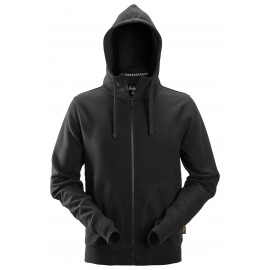 Hanorac cu glugă din bumbac & poliester, Full Zip, Snickers Workwear, AllroundWork, 2890, Black