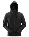 Hanorac cu glugă din bumbac & poliester, Full Zip, Snickers Workwear, AllroundWork, 2890, Black