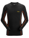 Bluză termică pentru bărbați, din lână merino, Snickers Workwear, Stay Warm, 9480, Black/Anthracite Melange