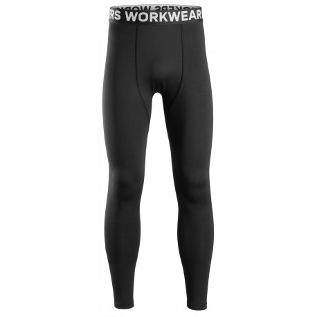 Pantaloni termici ușori, din poliester tratat cu cărbune de bambus, Snickers Workwear, Stay Fresh, 9494, Black