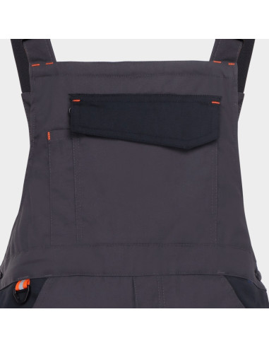 Pantaloni cu pieptar de lucru pentru iarnă, din tercot, 260 g/mp, Emerton