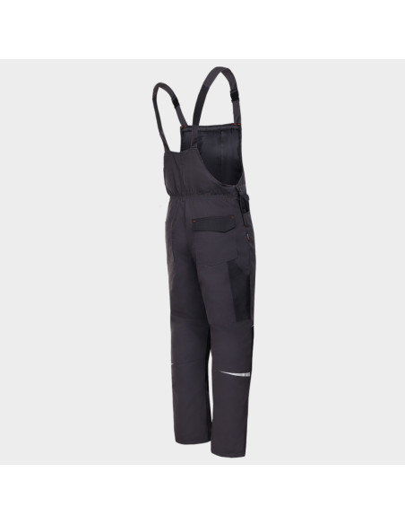 Pantaloni cu pieptar de lucru pentru iarnă, din tercot, 260 g/mp, Emerton