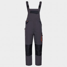 Pantaloni cu pieptar de lucru pentru iarnă, din tercot, 260 g/mp, Emerton