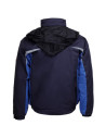 Costum de lucru pentru iarnă, din două piese: jachetă + pantaloni cu pieptar Kastor blue, bumbac 100%, 240 g/mp