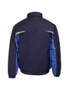 Costum de lucru pentru iarnă, din două piese: jachetă + pantaloni cu pieptar Kastor blue, bumbac 100%, 240 g/mp